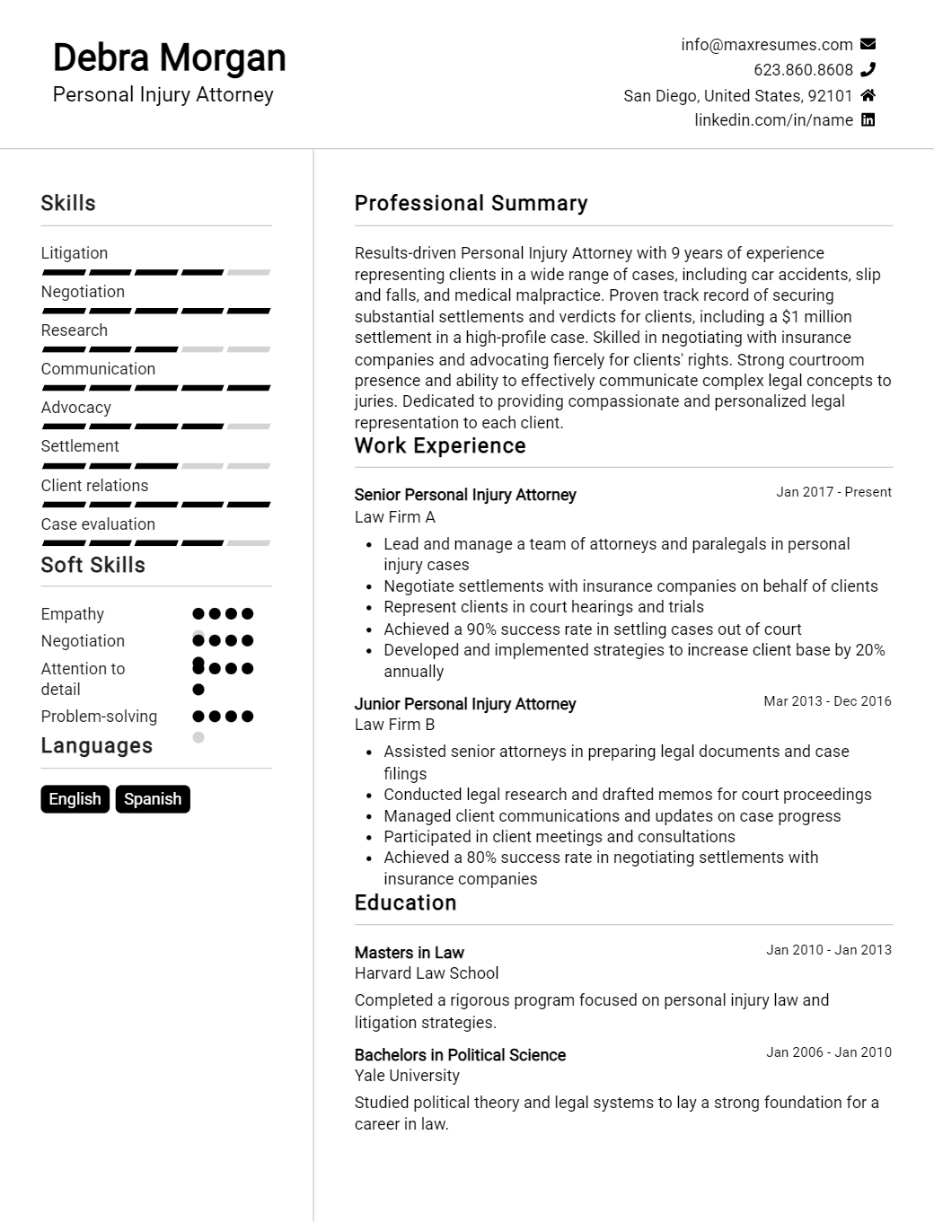 personal-injury-attorney-resume-sample