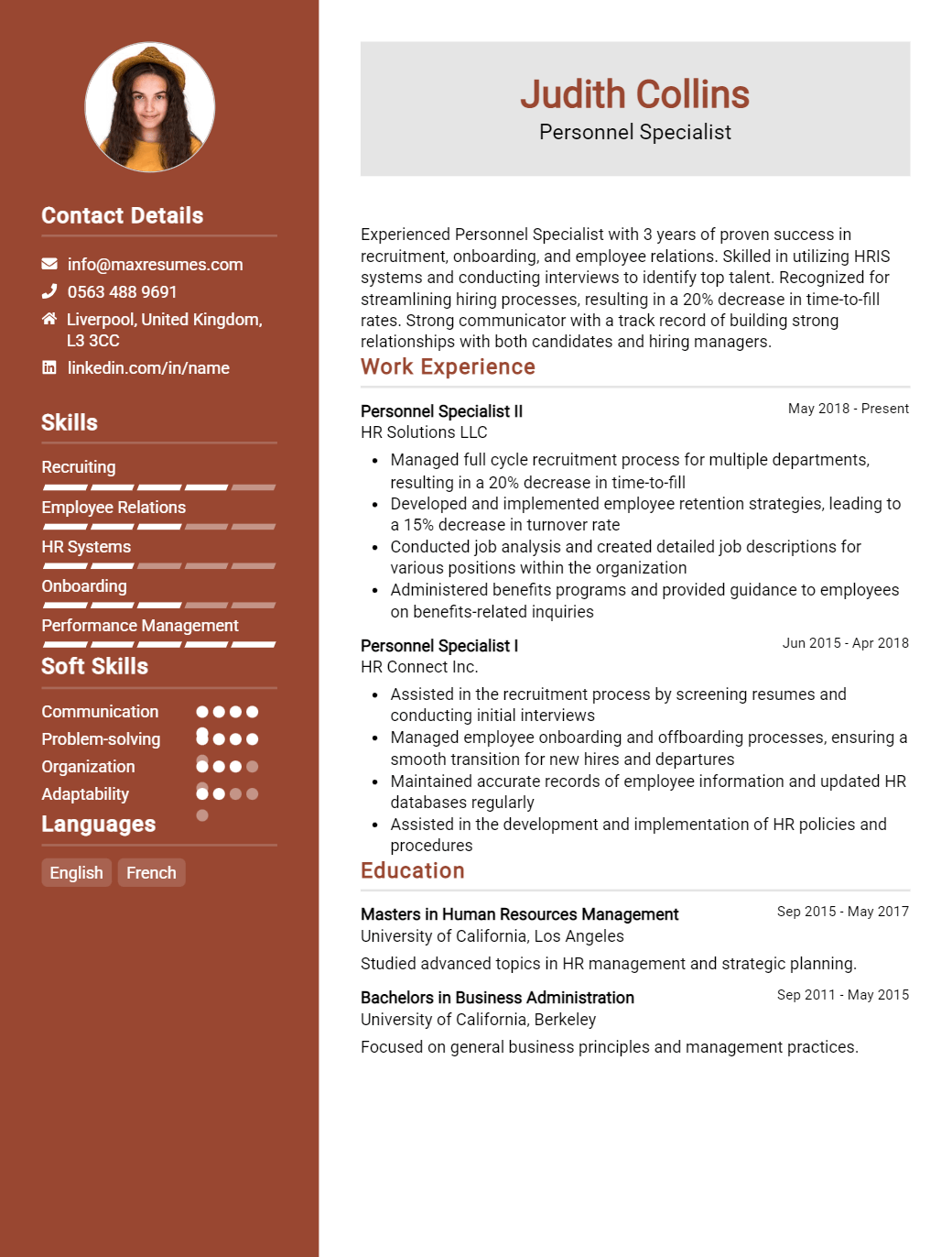 personnel-specialist-resume-sample