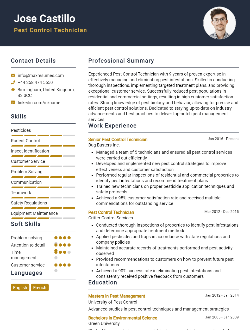 pest-control-technician-resume-sample