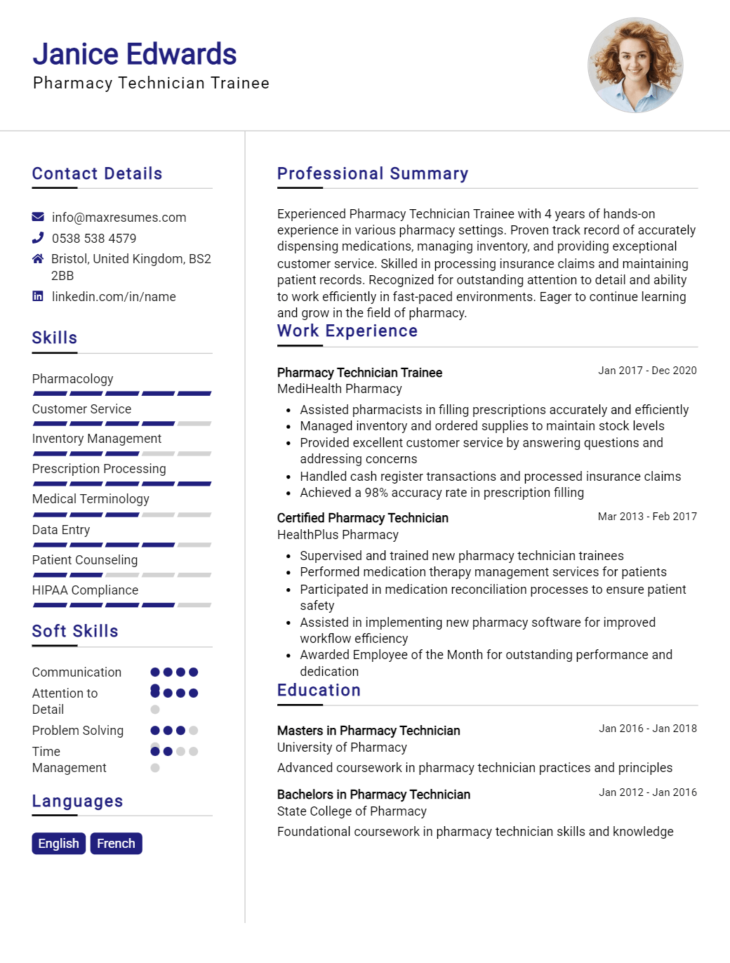 pharmacy-technician-trainee-resume-sample