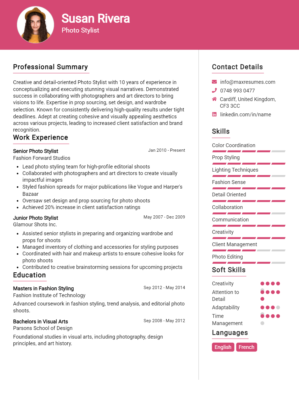 photo-stylist-resume-sample