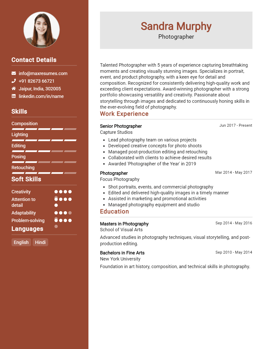 photographer-resume-sample