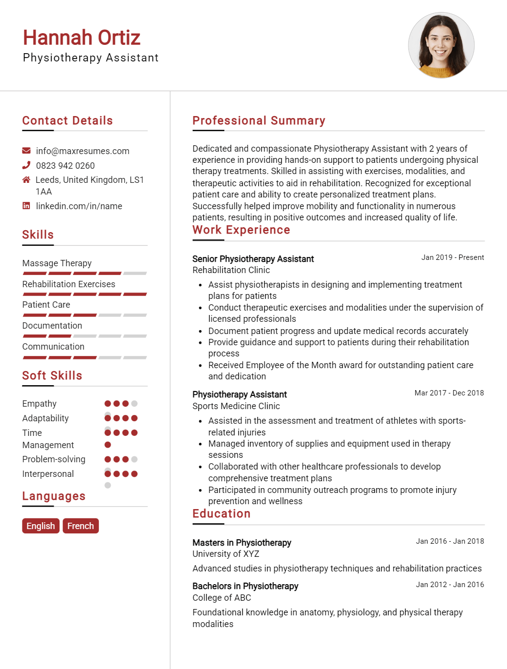 physiotherapy-assistant-resume-sample