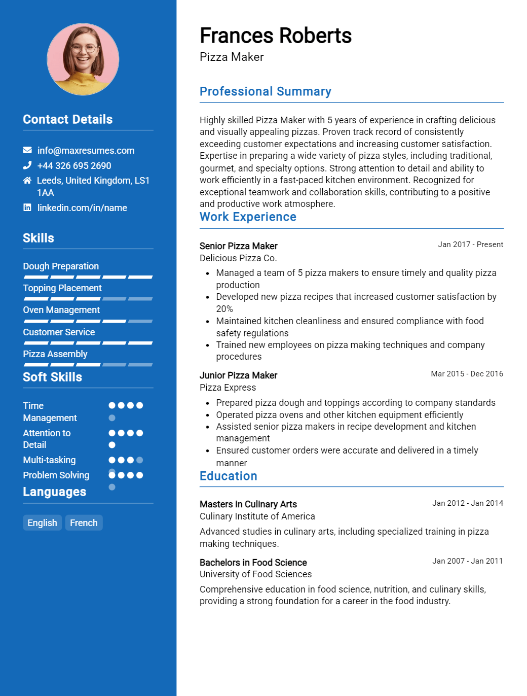 pizza-maker-resume-sample