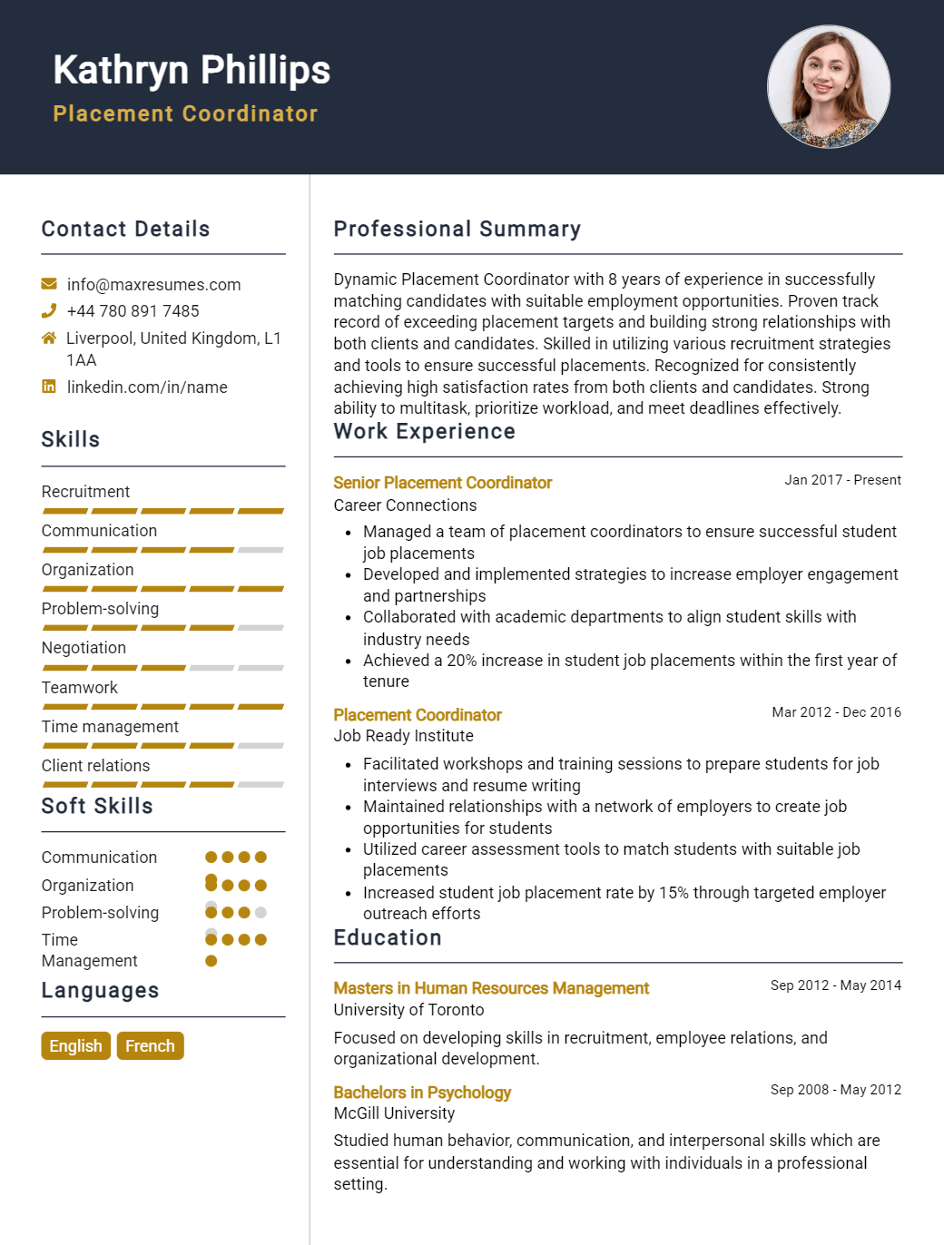 placement-coordinator-resume-sample