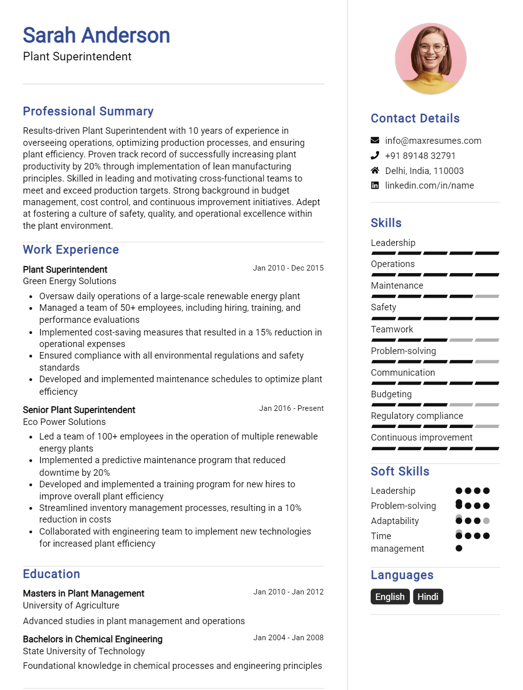 plant-superintendent-resume-sample