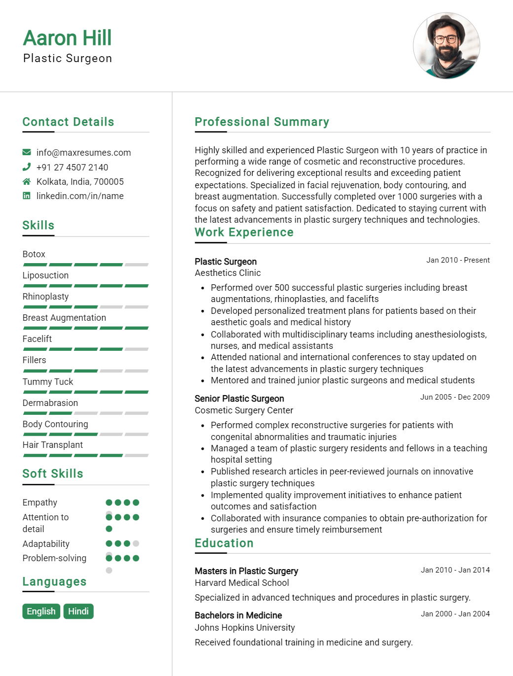 plastic-surgeon-resume-sample