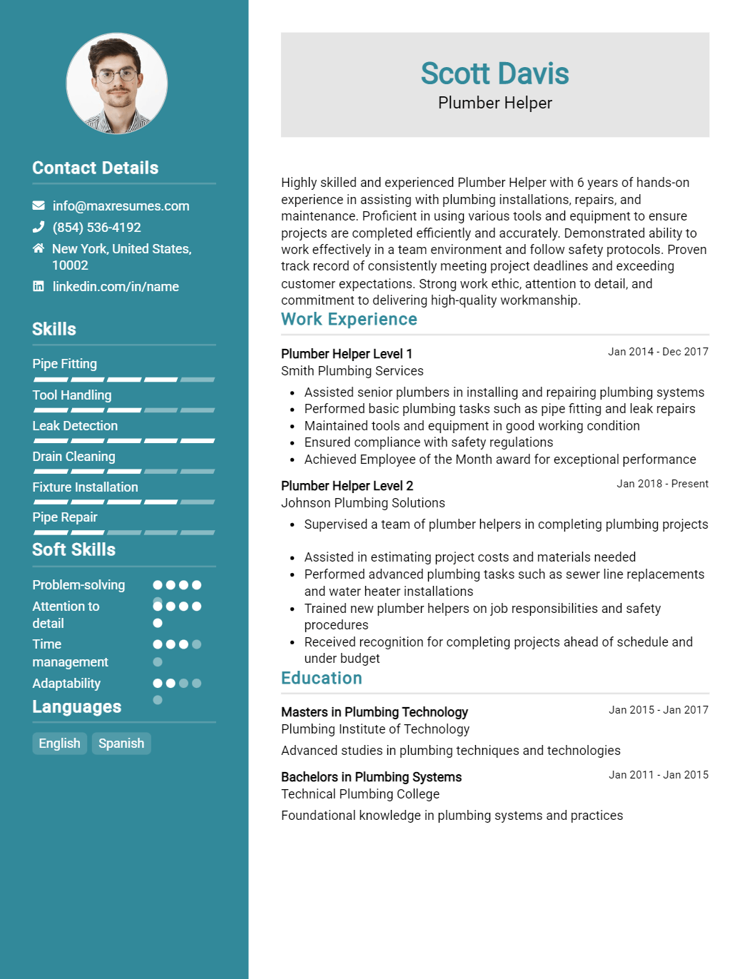 plumber-helper-resume-sample