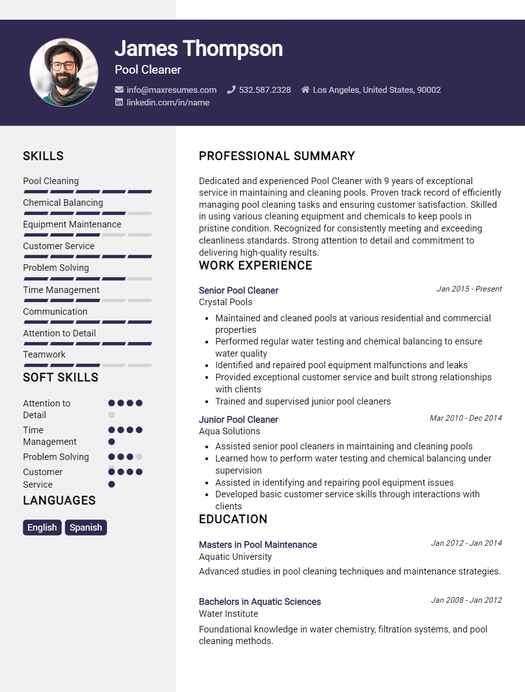 pool-cleaner-resume-sample