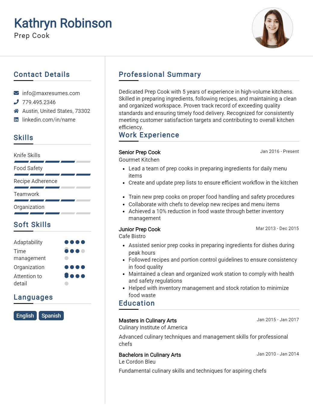 prep-cook-resume-sample