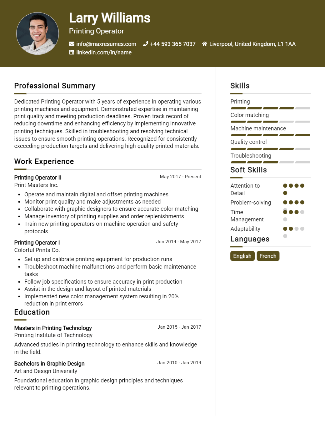 printing-operator-resume-sample