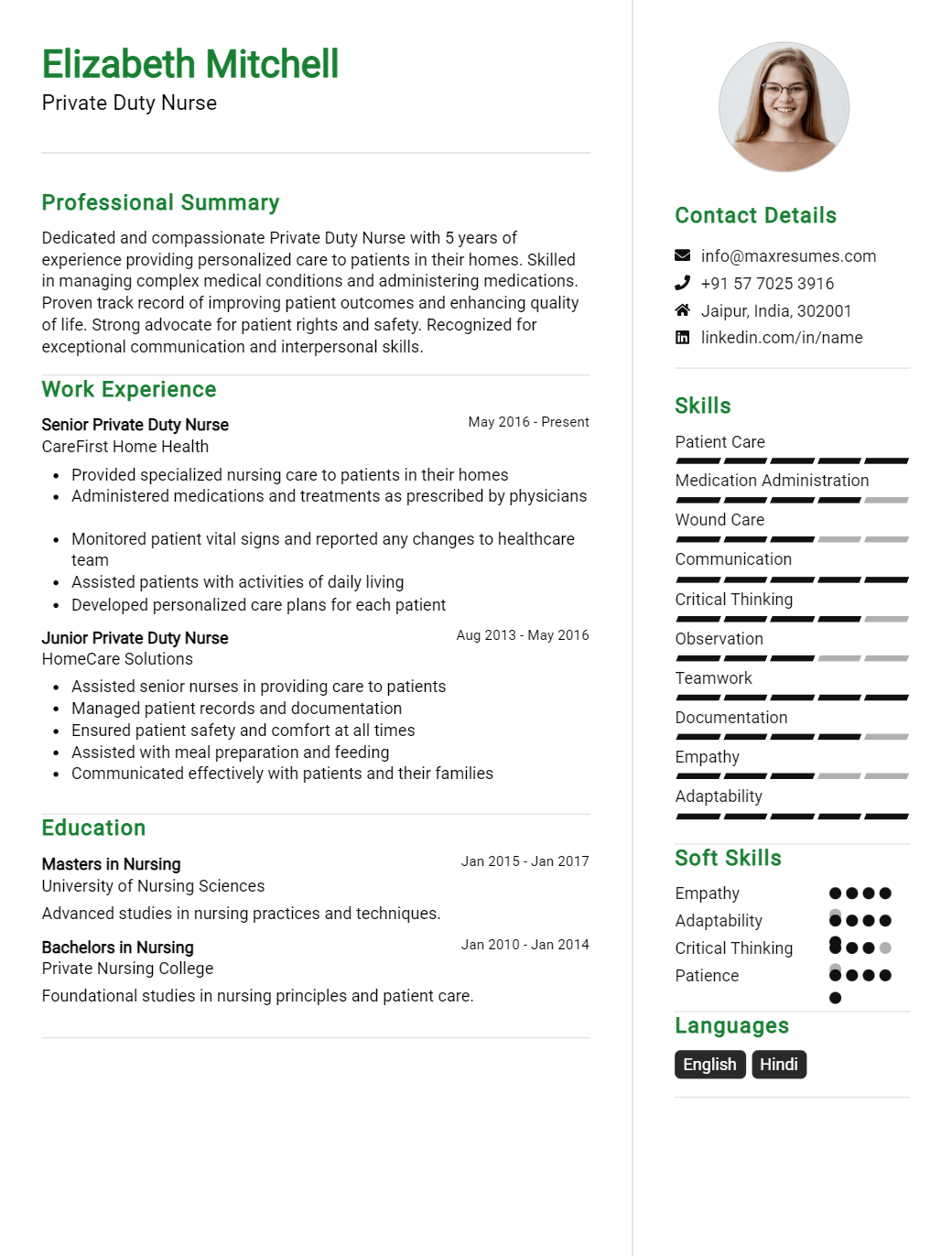 private-duty-nurse-resume-sample
