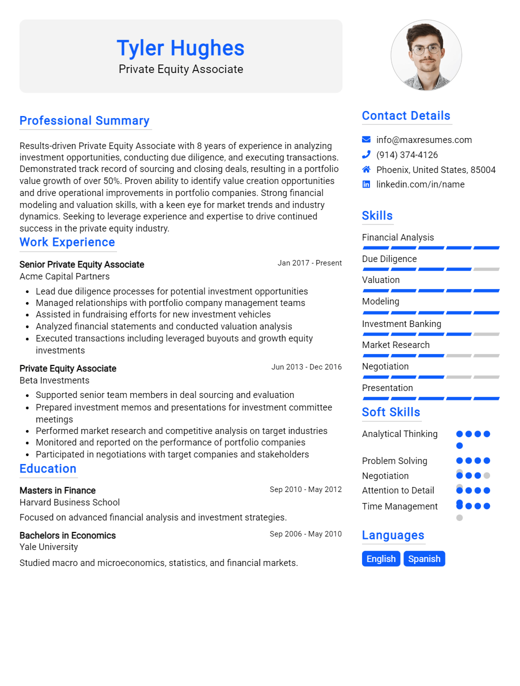 private-equity-associate-resume-sample