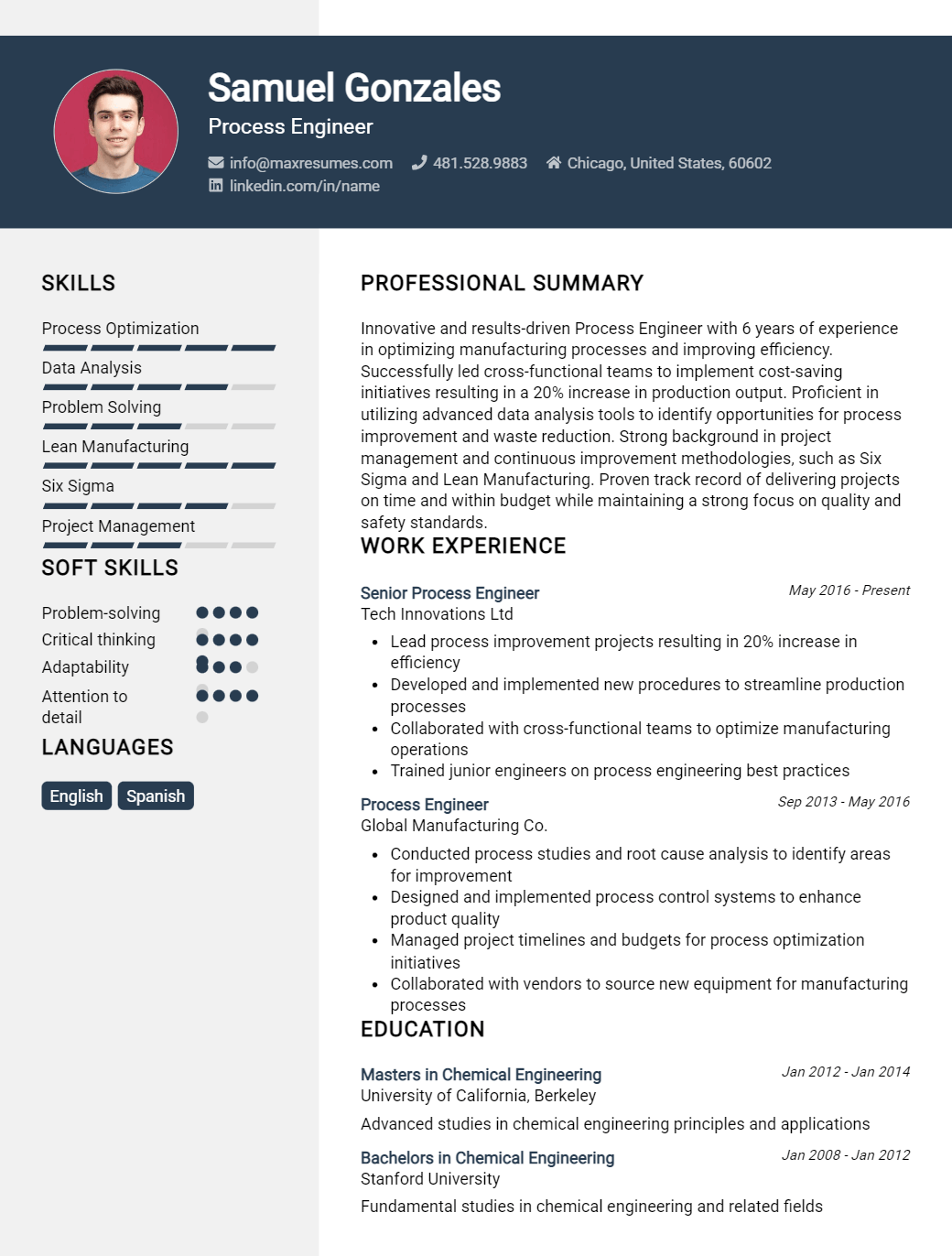 process-engineer-resume-sample