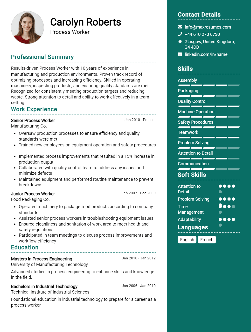 process-worker-resume-sample