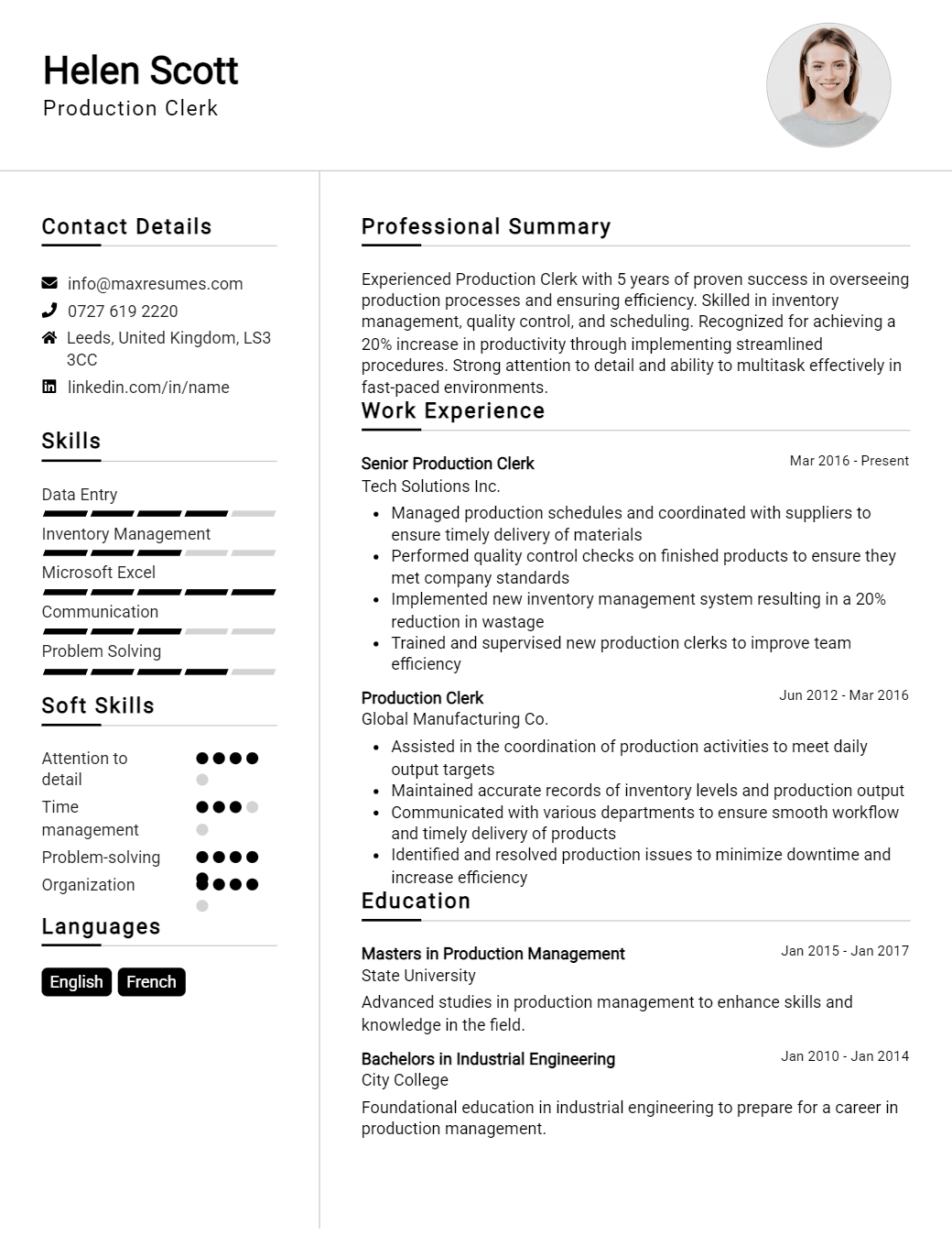 clerk-resume-sample