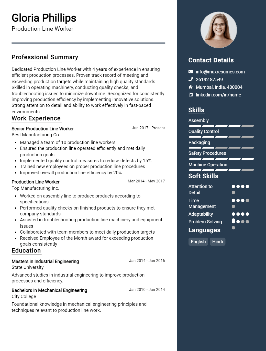 line-worker-resume-sample