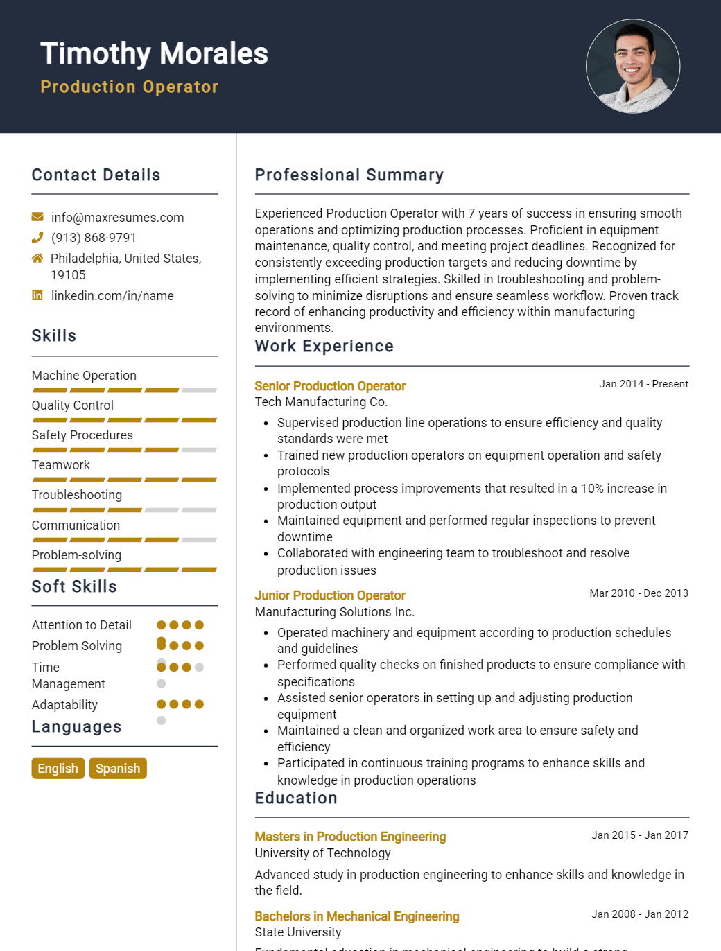 operator-resume-sample