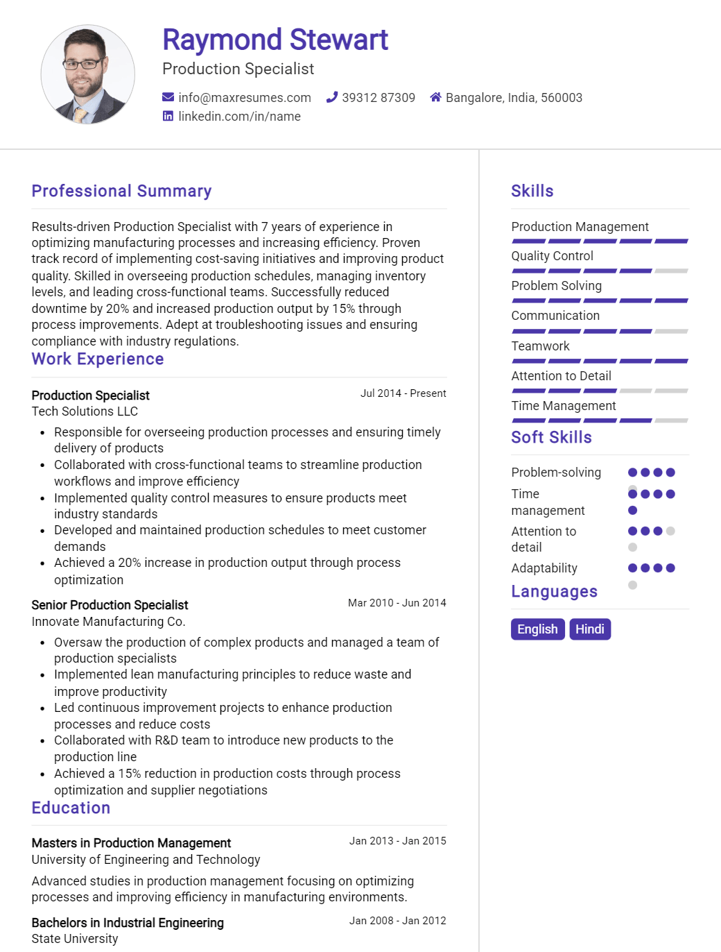 specialist-resume-sample