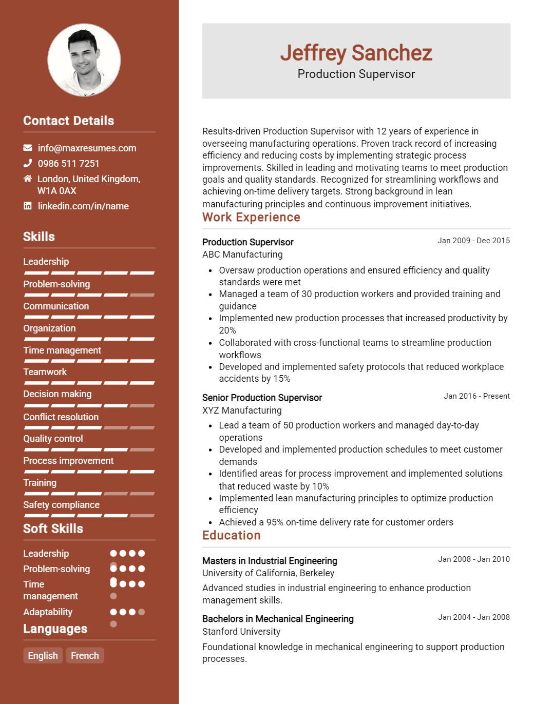 supervisor-resume-sample