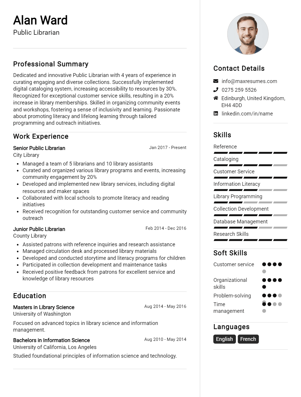 public-librarian-resume-sample