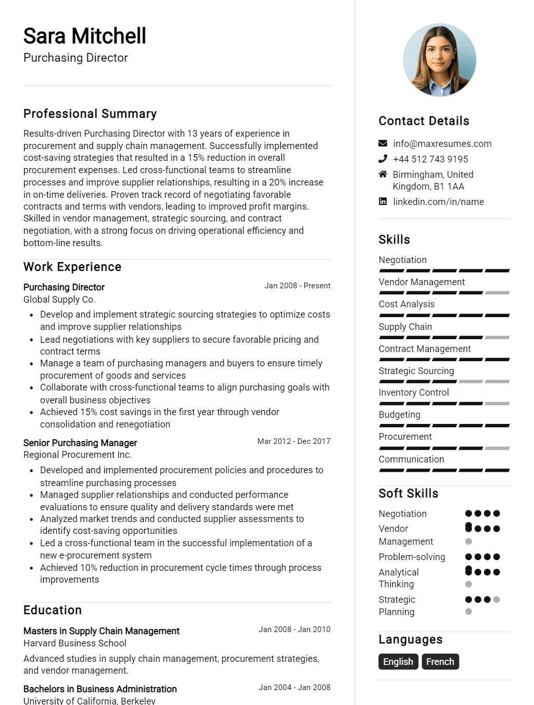 director-resume-sample