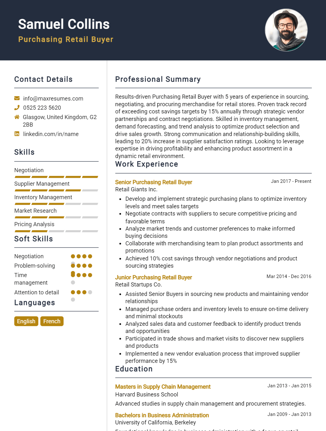 retail-buyer-resume-sample