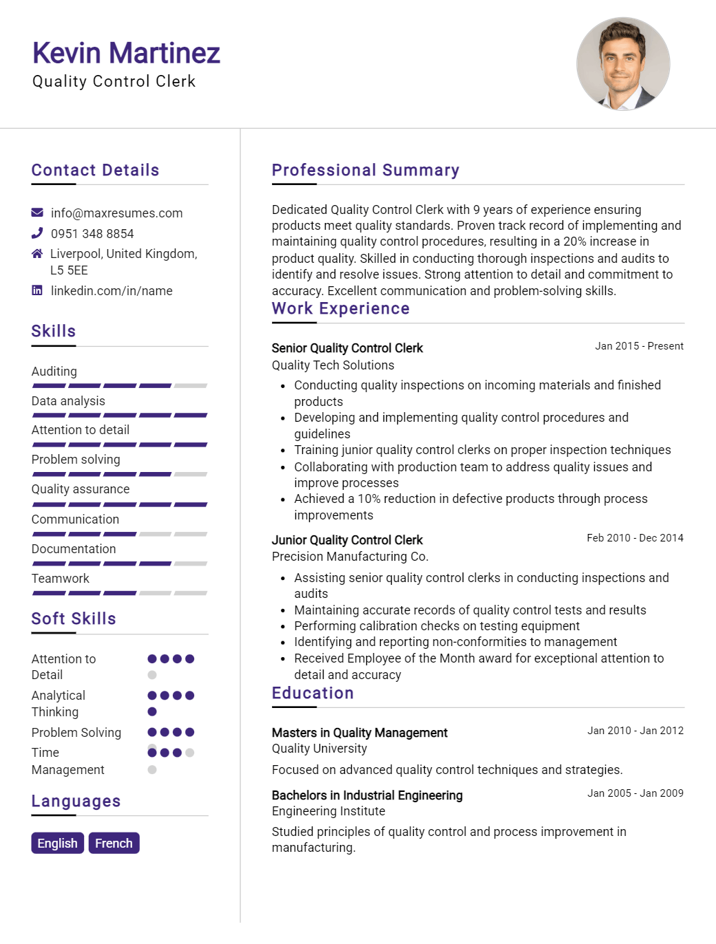 clerk-resume-sample