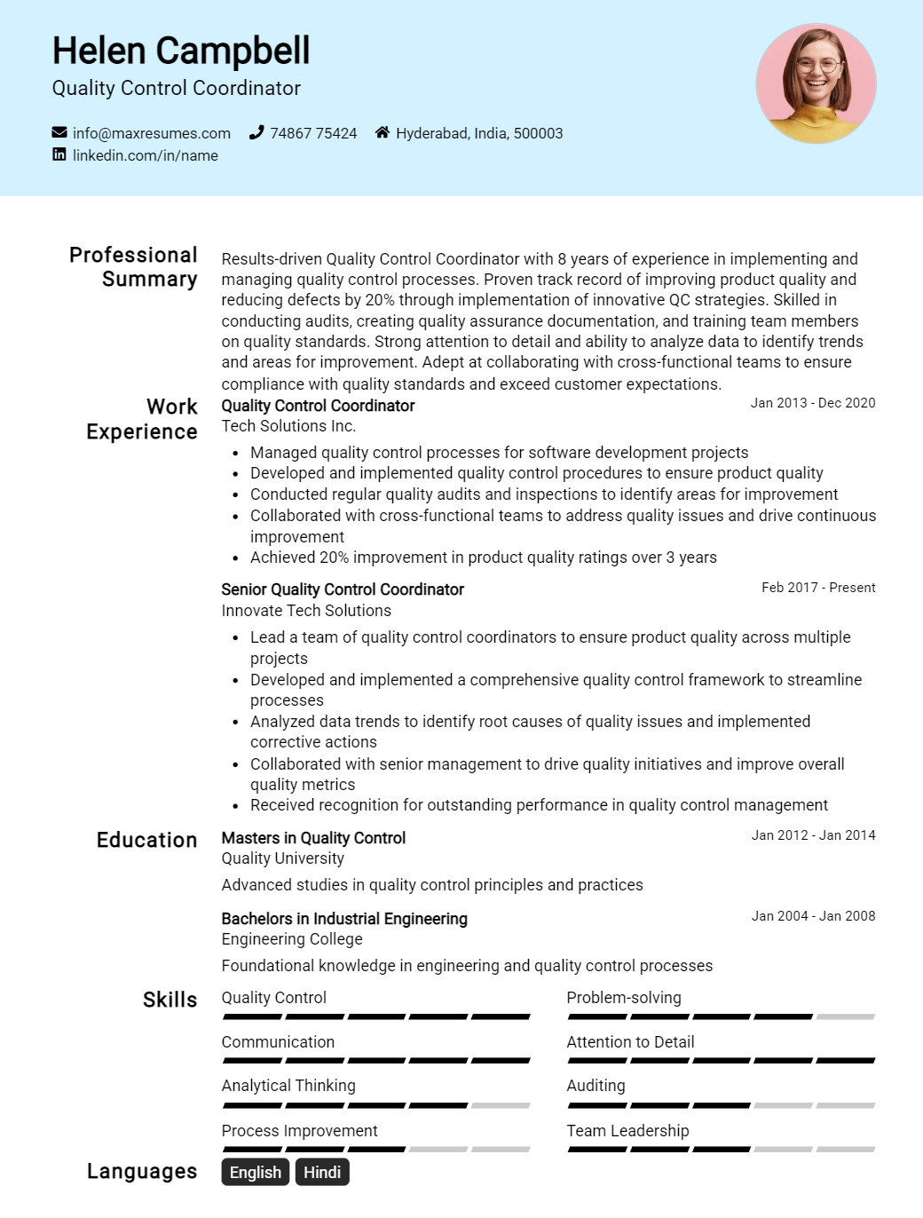 coordinator-resume-sample