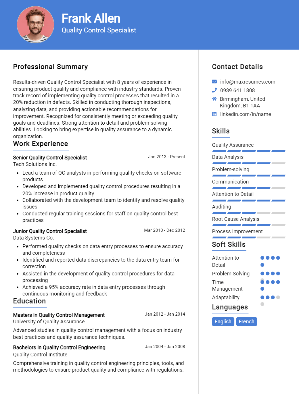 specialist-resume-sample