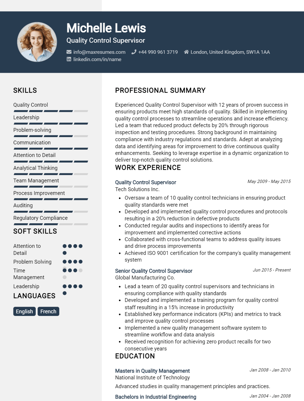 supervisor-resume-sample