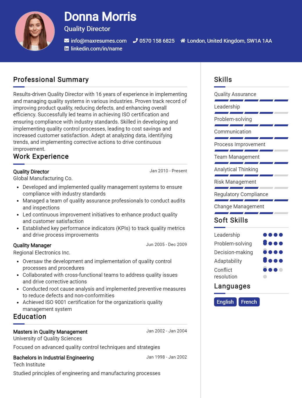 director-resume-sample