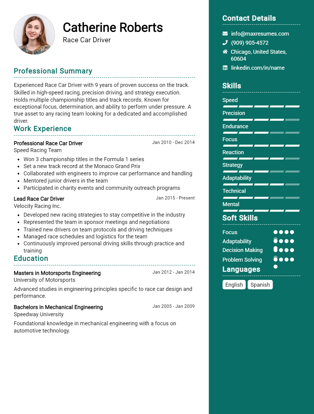 race-car-driver-resume-sample