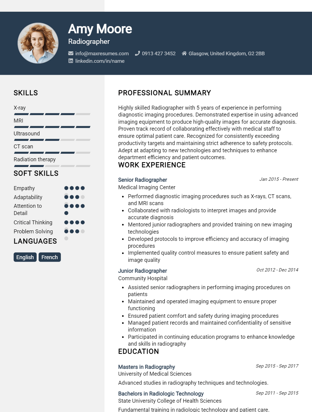 radiographer-resume-sample