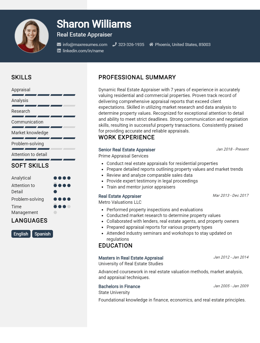 real-estate-appraiser-resume-sample