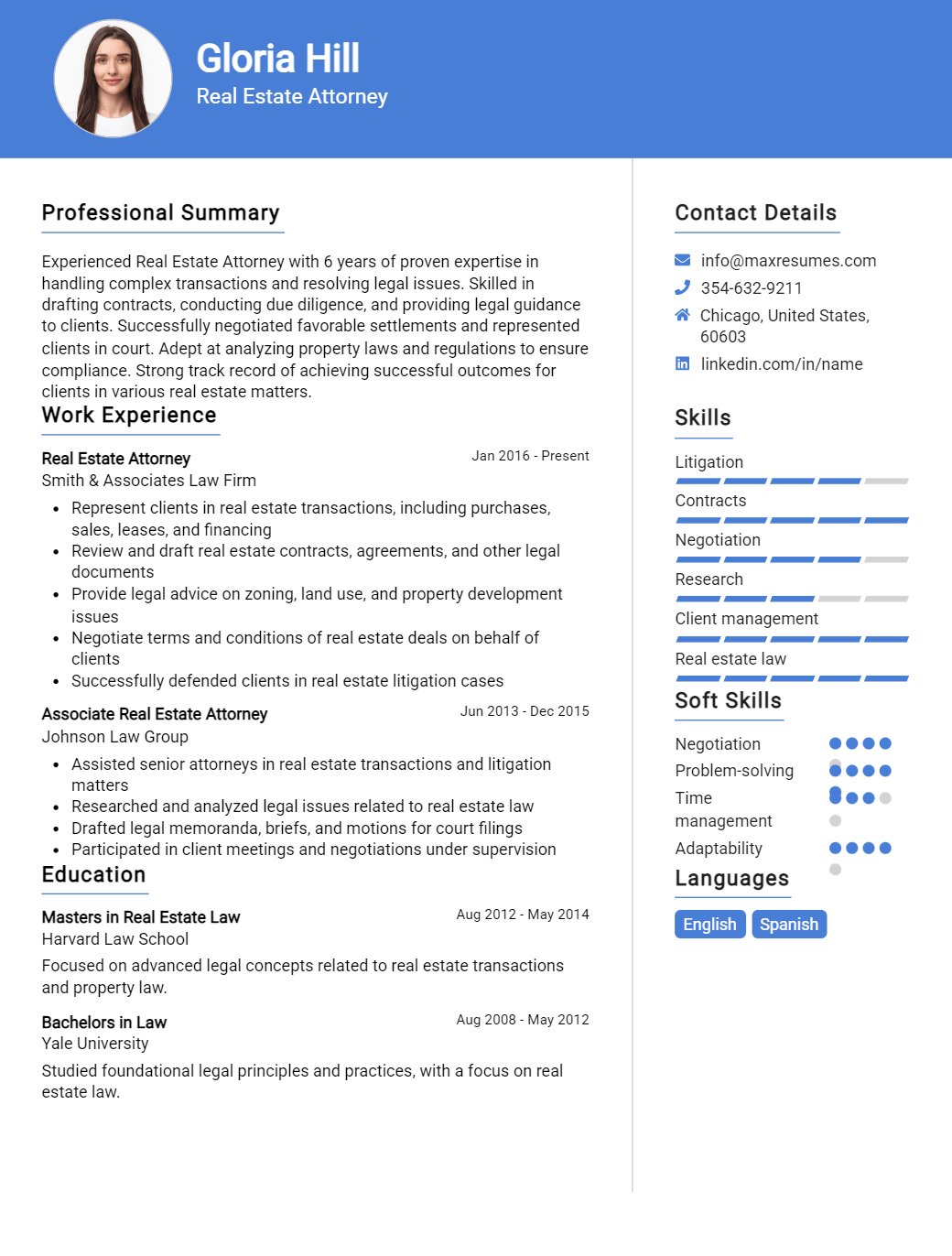 real-estate-attorney-resume-sample