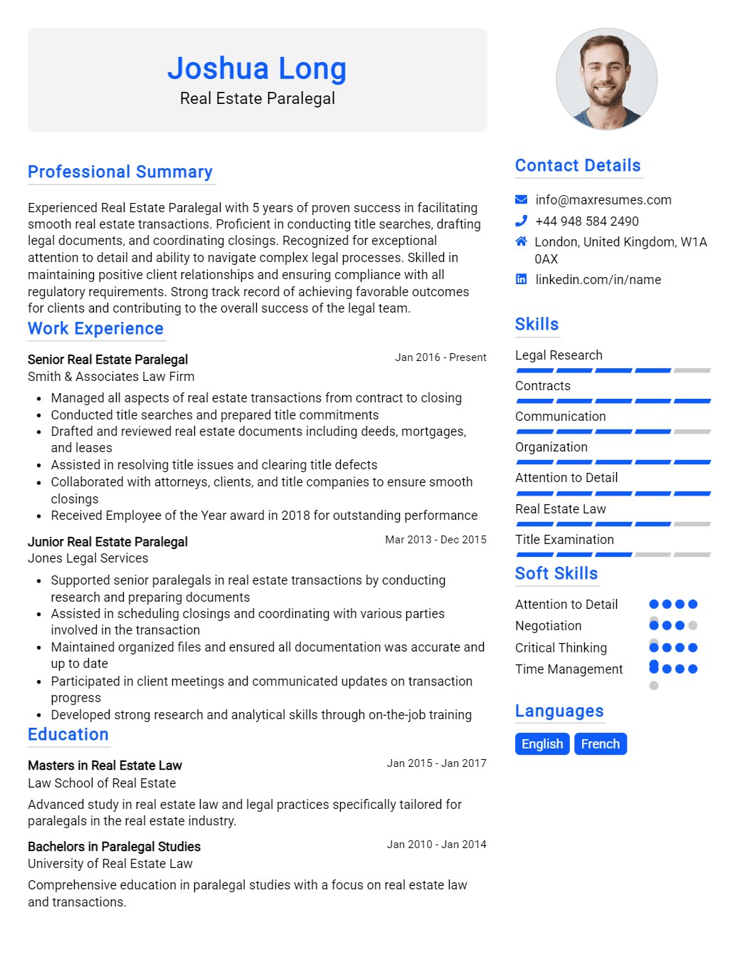 real-estate-paralegal-resume-sample