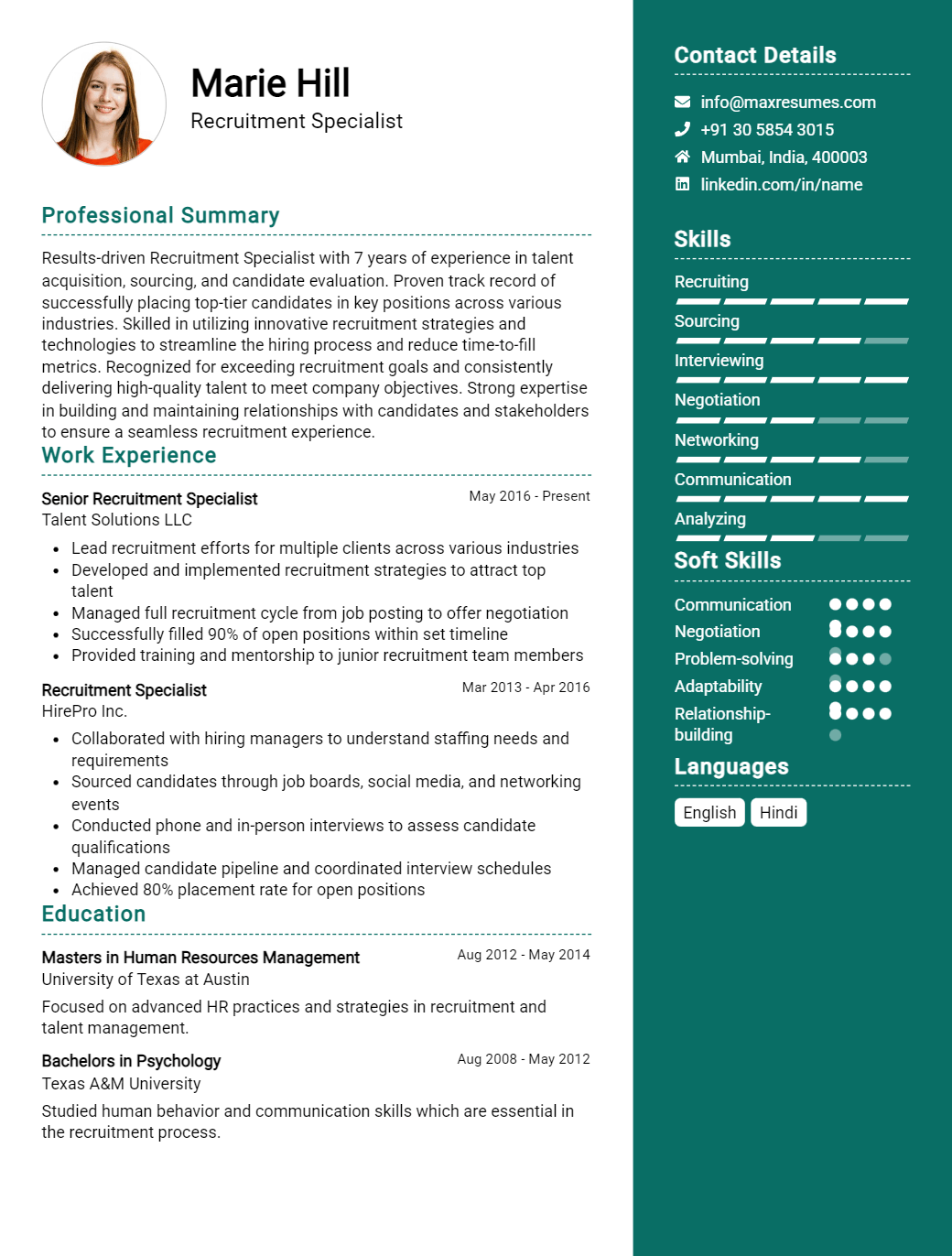 recruitment-specialist-resume-sample