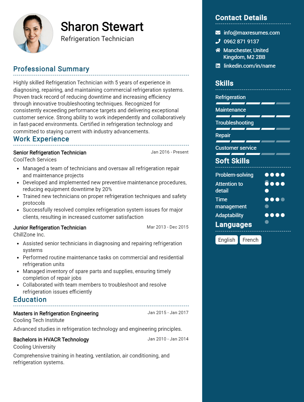 refrigeration-technician-resume-sample