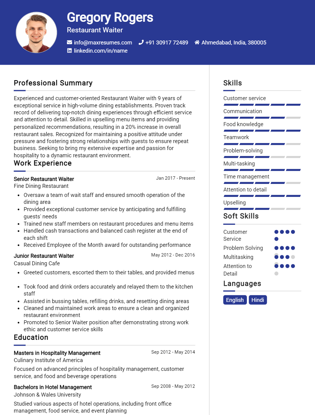 restaurant-waiter-resume-sample