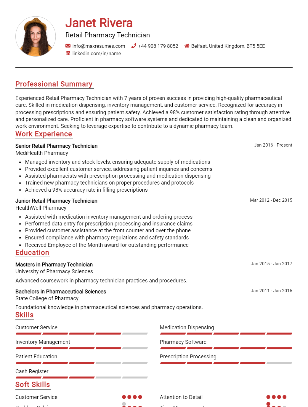 retail-pharmacy-technician-resume-sample
