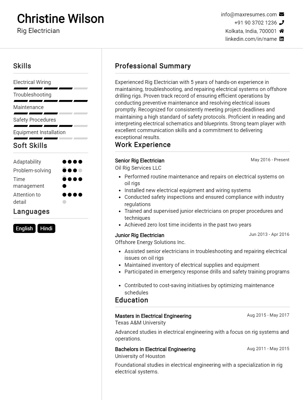 rig-electrician-resume-sample
