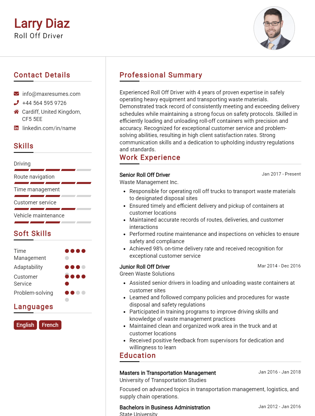 roll-off-driver-resume-sample