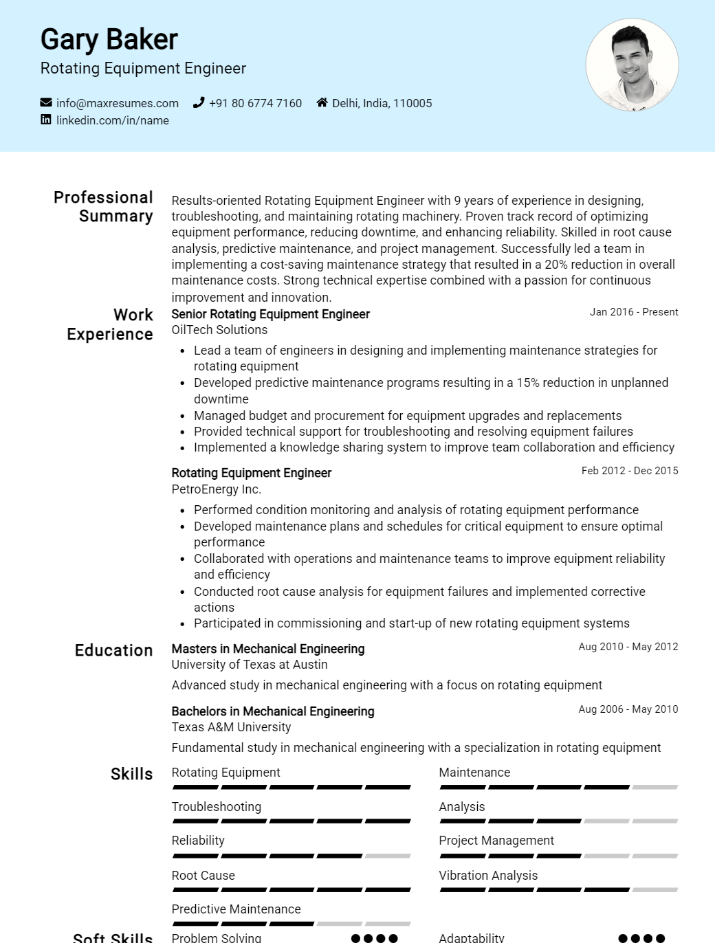 rotating-equipment-engineer-resume-sample
