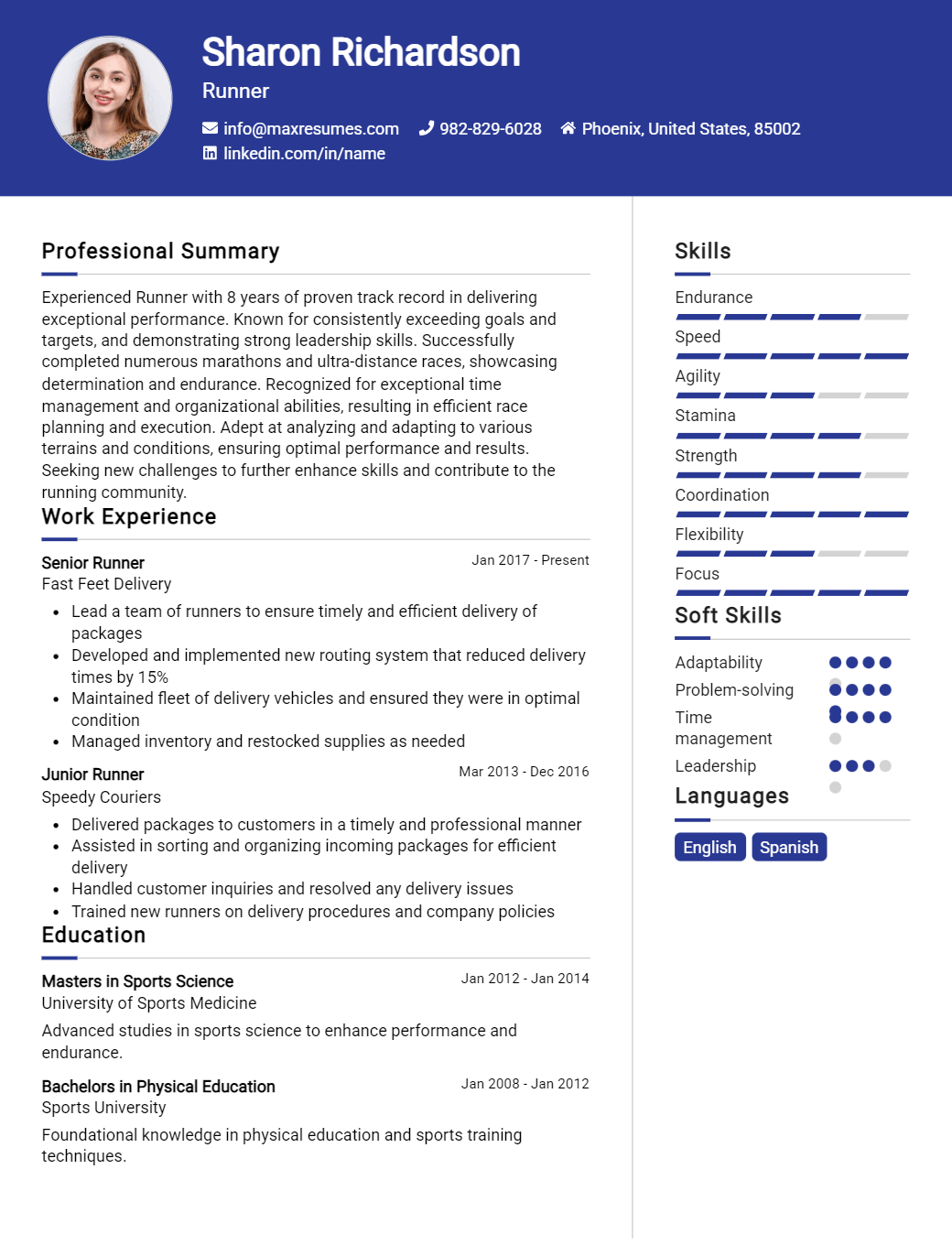 runner-resume-sample