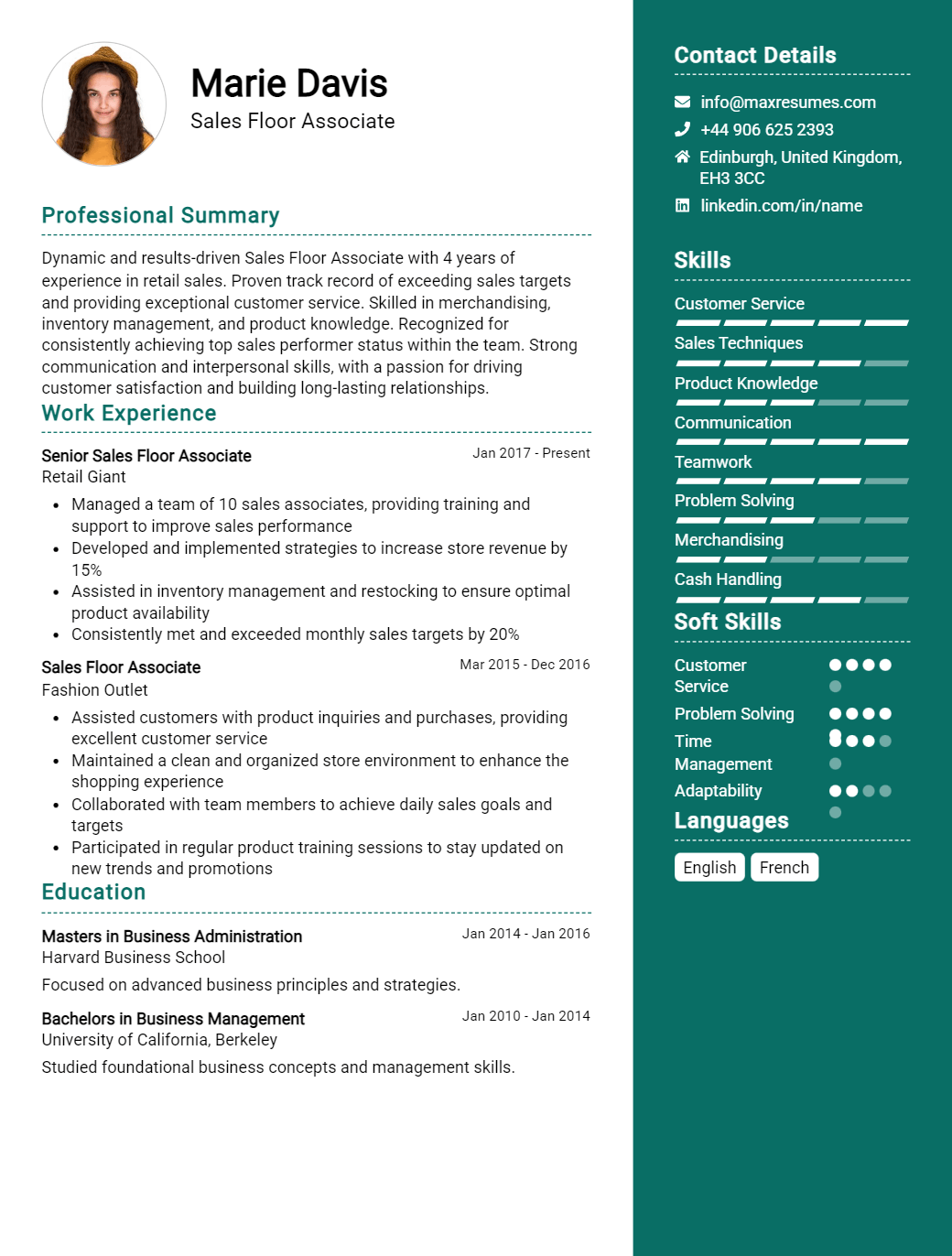sales-floor-associate-resume-sample