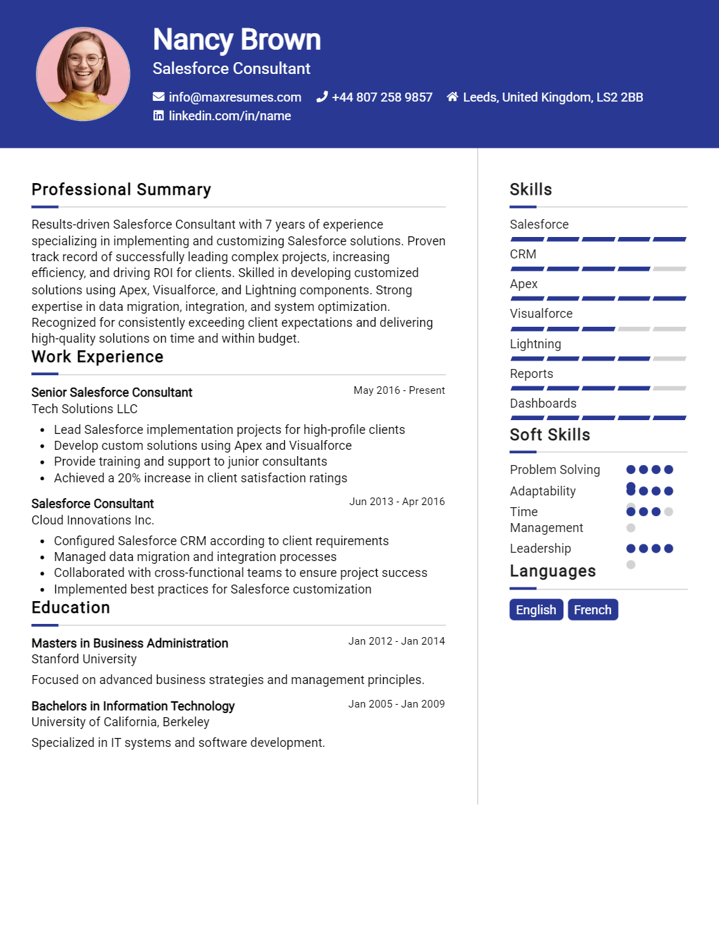 salesforce-consultant-resume-sample