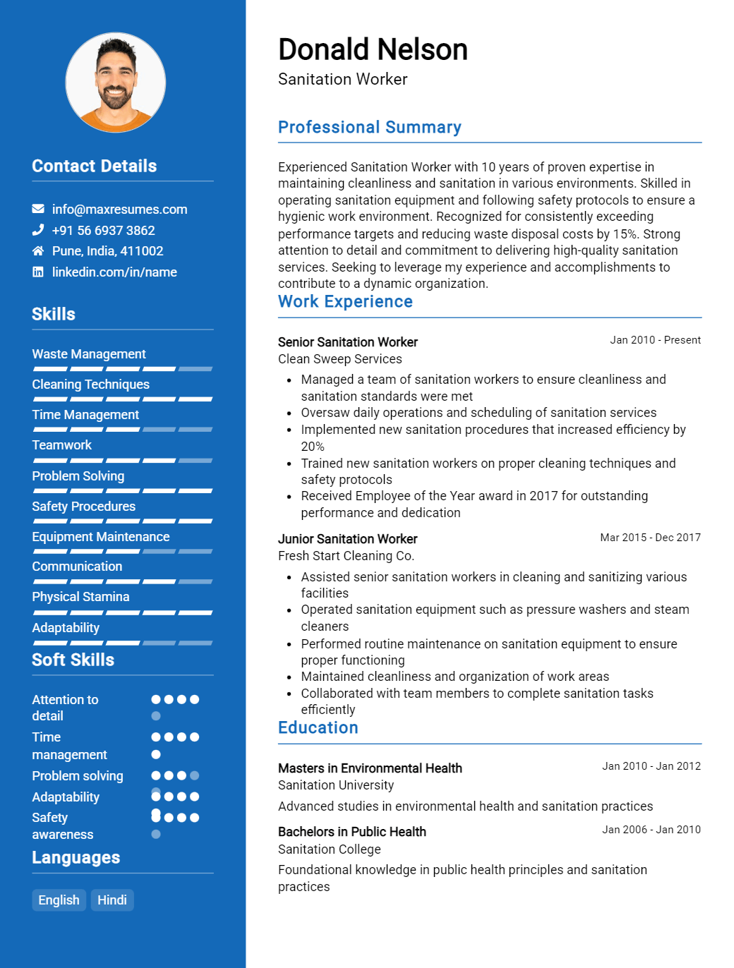 sanitation-worker-resume-sample