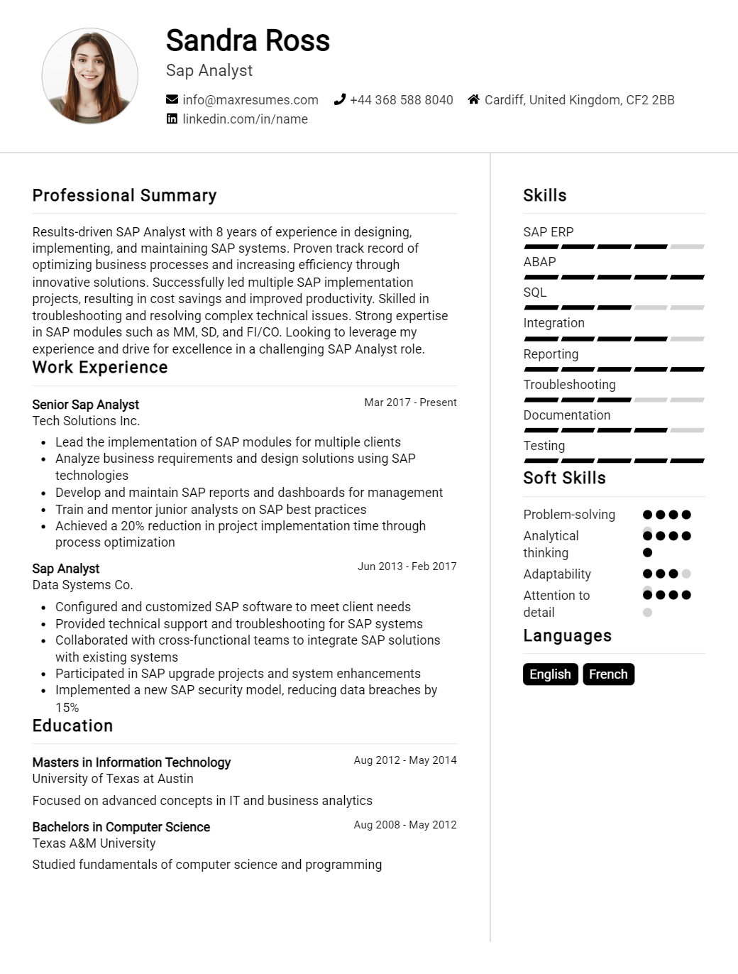sap-analyst-resume-sample