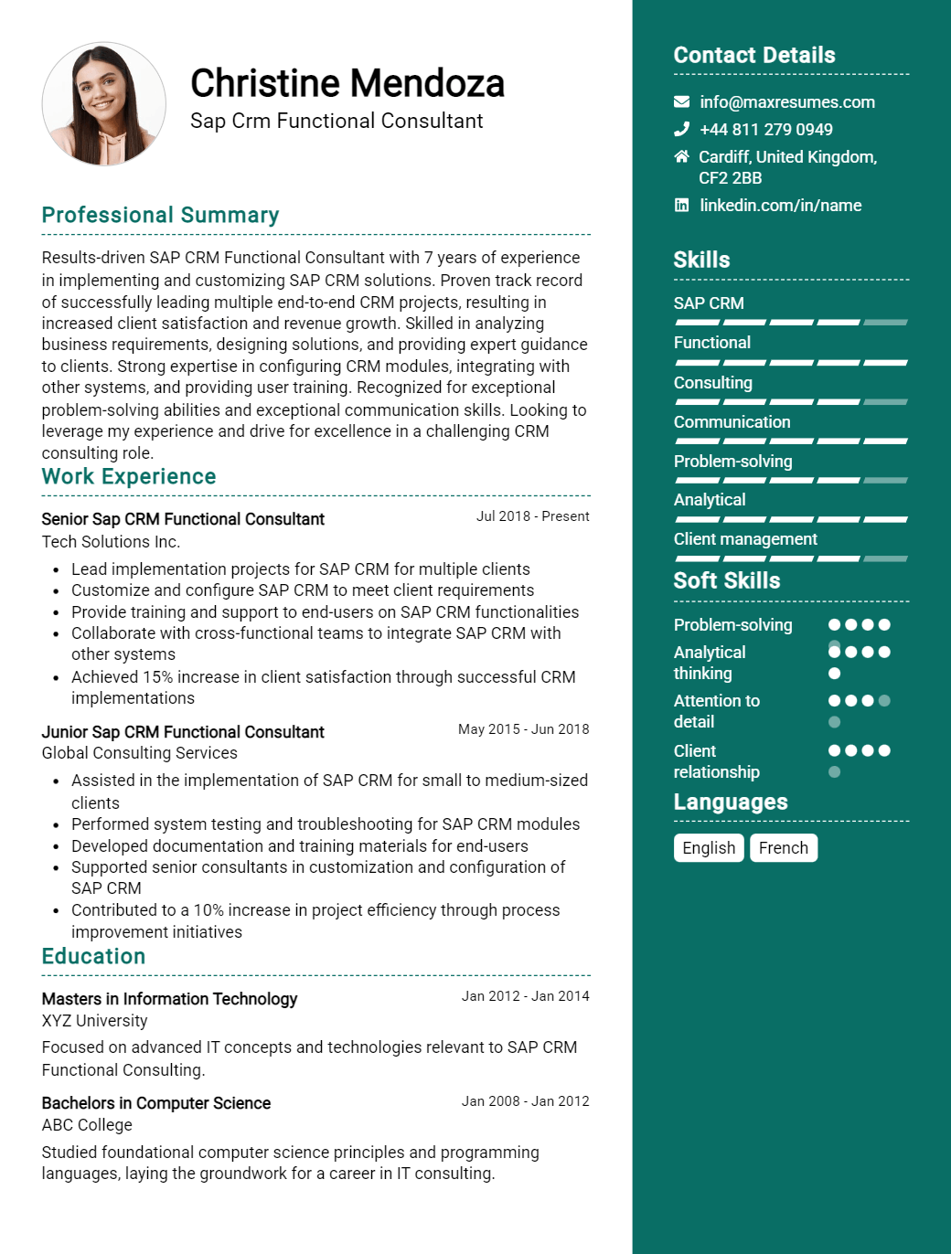 sap-crm-functional-consultant-resume-sample
